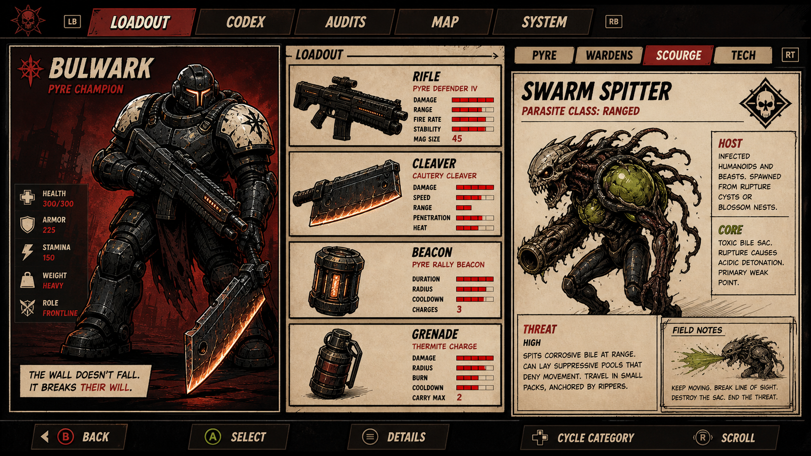 Comic codex/loadout master